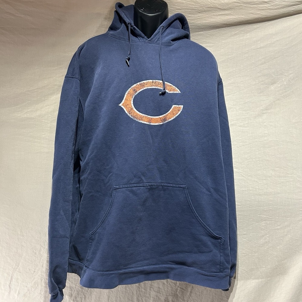 Reebok Chicago Bears Dick Butkus 51 Hoodie Mens XXL Navy Blue Pullover